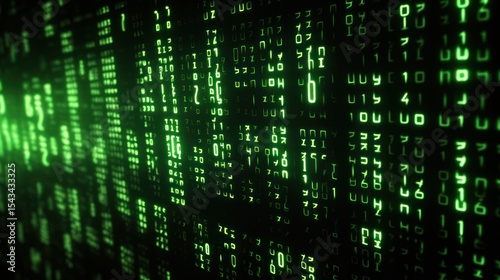 Abstract green code background