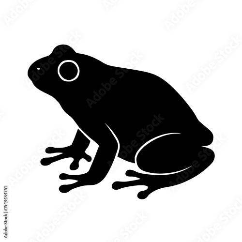 Silhouette of African Tree Toad with Bold Contrast