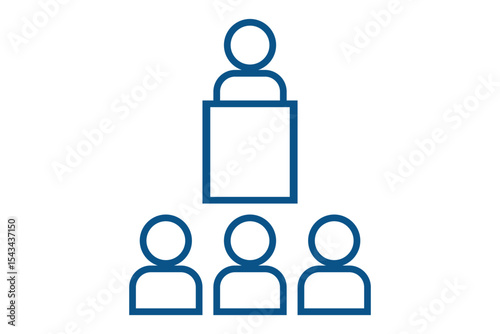 Conference meeting room icon. Training, trainer, board icon. Element of business icon for mobile concept and web apps. Detailed training, trainer, board icon. Training seminar icon.