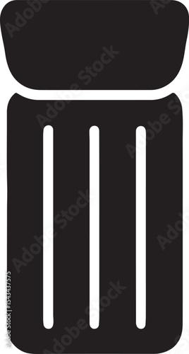 Silhouette of a floating beach mattress, perfect for summer, poolside relaxation, travel, and water fun designs.