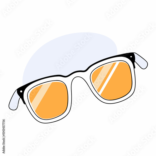 Sunglasses vector illustration on white background showing stylish black eyewear for sun protection and fashion accessory