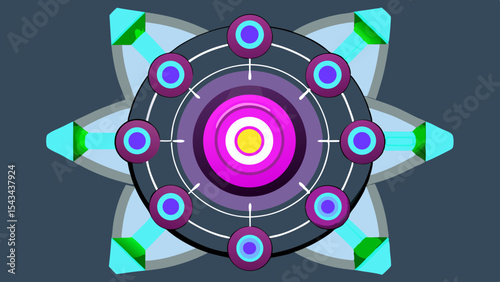 Quantum Multiverse Data Visualizer — Futuristic Vector Infographics.