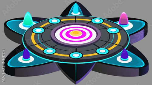 Quantum Multiverse Data Visualizer — Futuristic Vector Infographics.