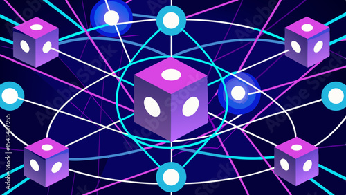 Quantum Multiverse Data Visualizer — Futuristic Vector Infographics.