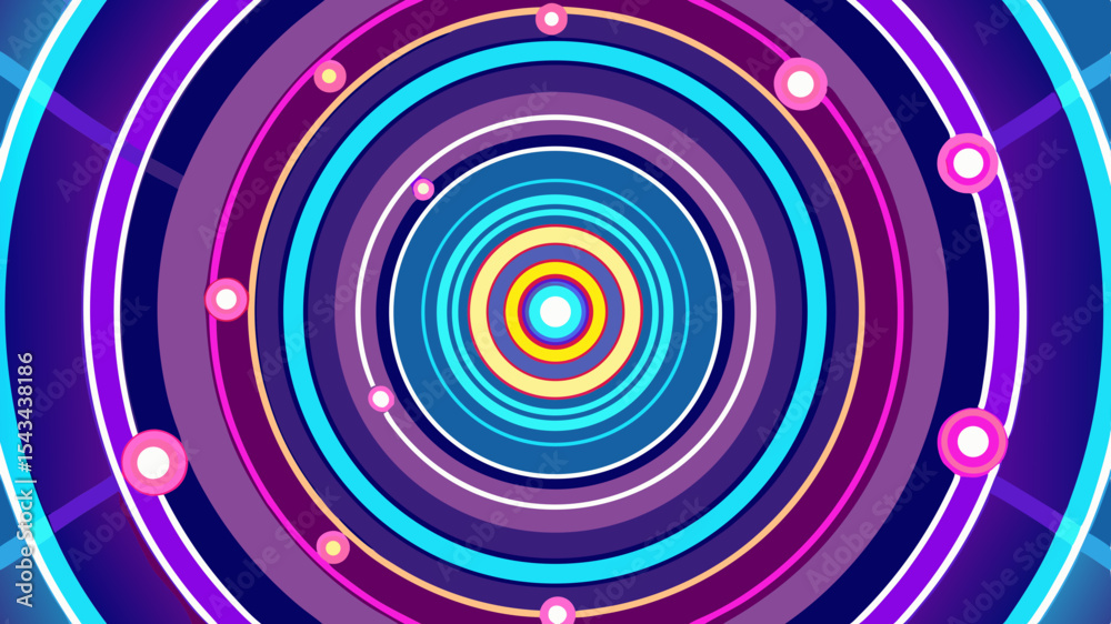 Obraz premium Quantum Multiverse Data Visualizer — Futuristic Vector Infographics.