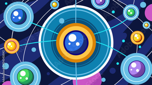 Quantum Multiverse Data Visualizer — Futuristic Vector Infographics.