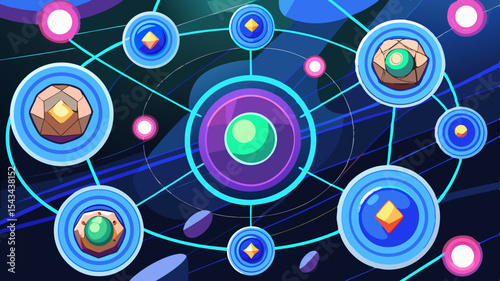 Quantum Multiverse Data Visualizer — Futuristic Vector Infographics.