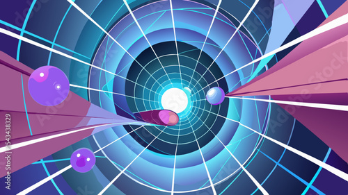 Quantum Multiverse Data Visualizer — Futuristic Vector Infographics.