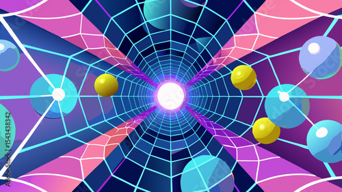 Quantum Multiverse Data Visualizer — Futuristic Vector Infographics.