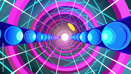 Quantum Multiverse Data Visualizer — Futuristic Vector Infographics.