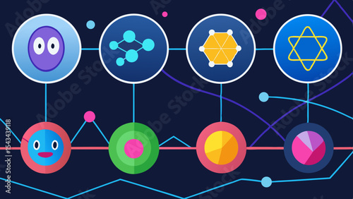 Quantum Multiverse Data Visualizer — Futuristic Vector Infographics .
