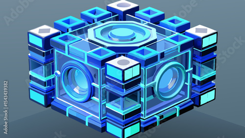 Quantum Multiverse Data Visualizer — Futuristic Vector Infographics .