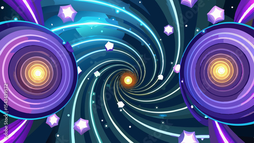 Quantum Multiverse Data Visualizer — Futuristic Vector Infographics .