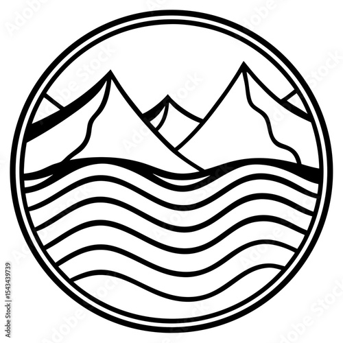 Mountain Wave Harmony – Art Vector