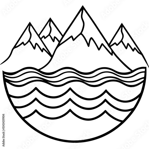 Mountain Wave Harmony – Art Vector