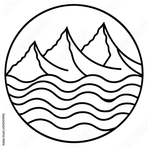 Mountain Wave Harmony – Art Vector