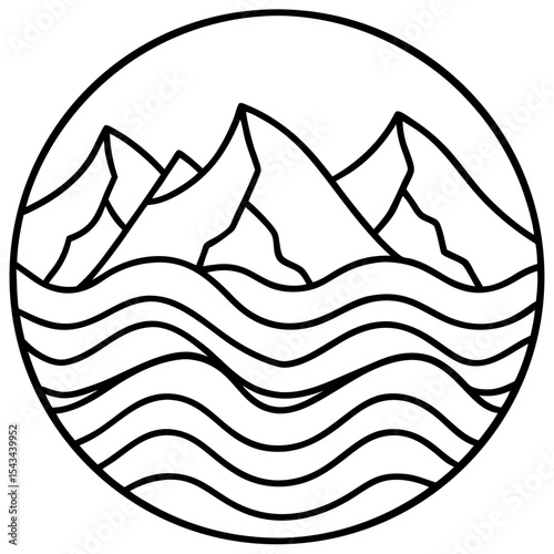 Mountain Wave Harmony – Art Vector
