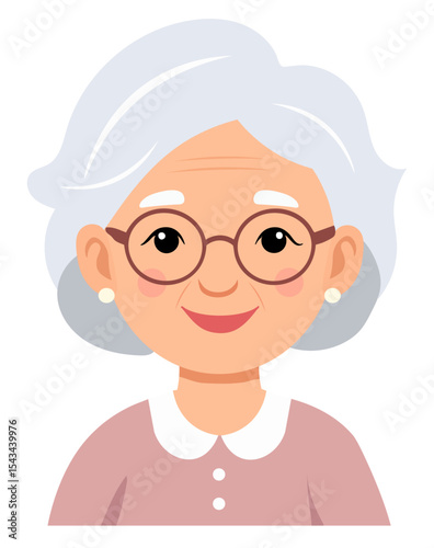 Staruszka babcia ilustracja