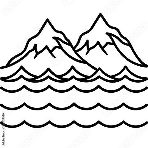 Mountain Wave Harmony – Art Vector