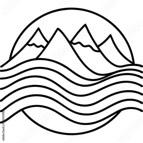 Mountain Wave Harmony – Art Vector