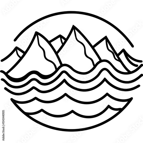 Mountain Wave Harmony – Art Vector