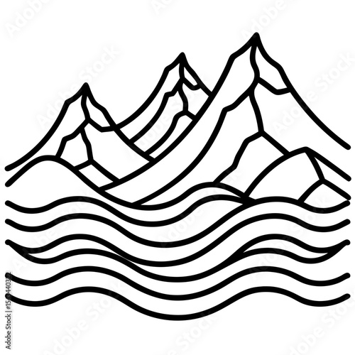 Mountain Wave Harmony – Art Vector