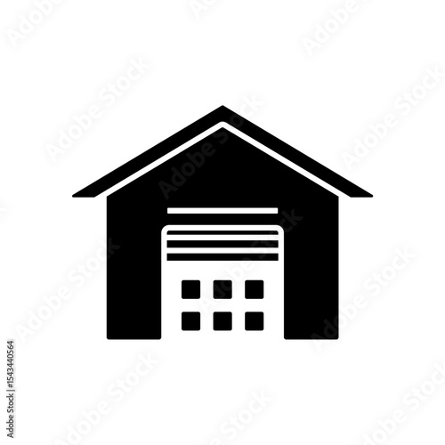 Icon a warehouse, isolated against a clean background.