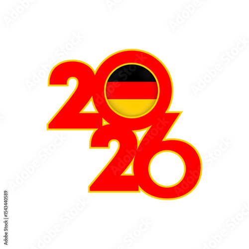 2026 banner with Germany flag inside.