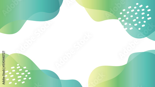 流体シェイプフレーム背景　緑色のグラデーション
Fluid shape frame background green gradient