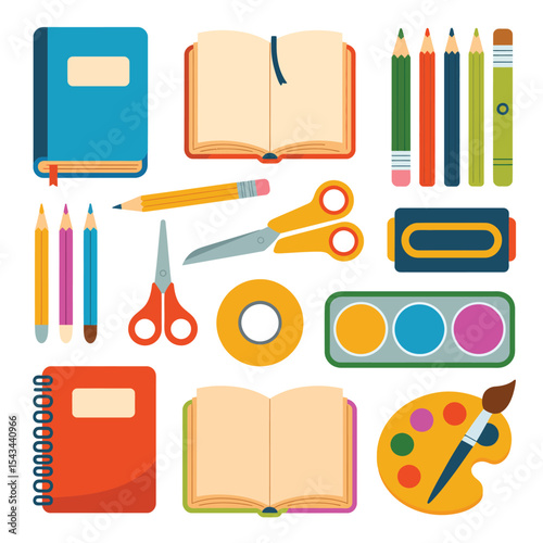Back to school stationery and art supplies