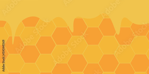 vector background with honey and a honeycomb for banners, cards, flyers, social media wallpapers, etc.