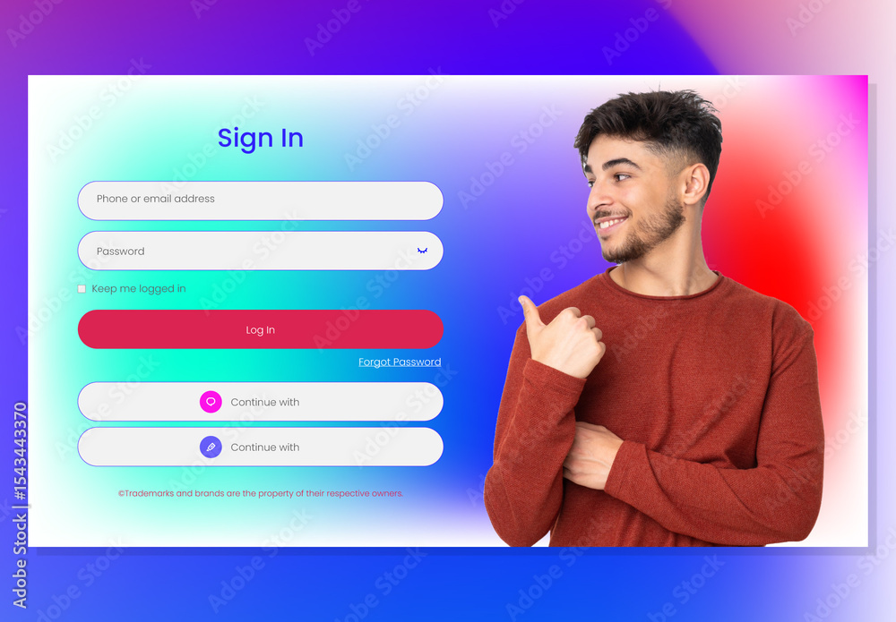 Modern UI Design for User Authentication and Profile Management with ...