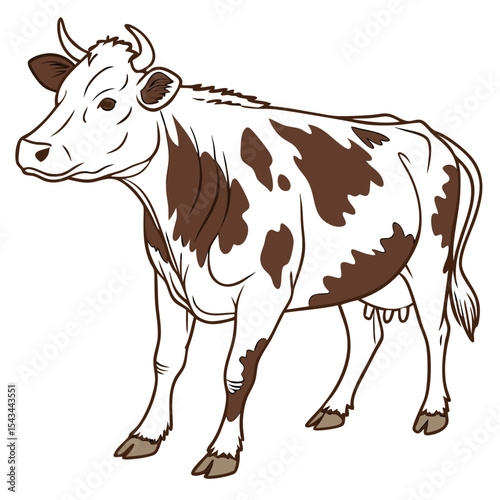 cow isolated on white