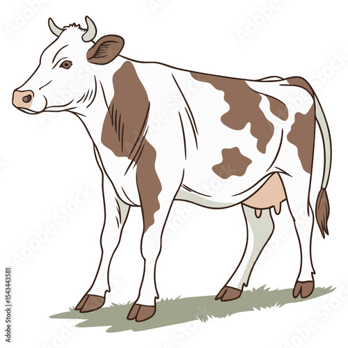 cow with a flower