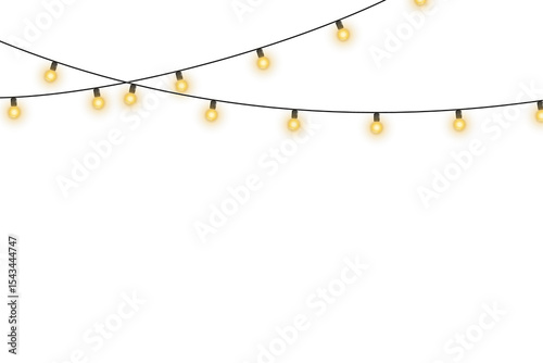 Christmas bulbs twinkle with gentle shine. Wreath light chain wraps celebration invite. Neon sparkle shapes warm visual mood. Transparent light arc highlights festive promo.