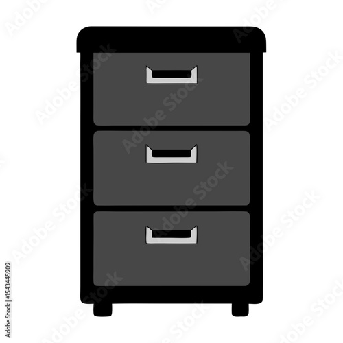wooden cabinet isolated on white