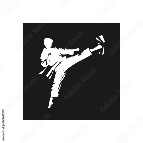 Karate kick logo