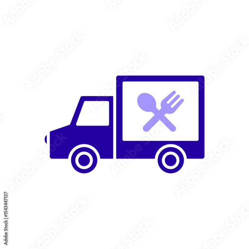 Icon a food delivery, isolated against a clean background.
