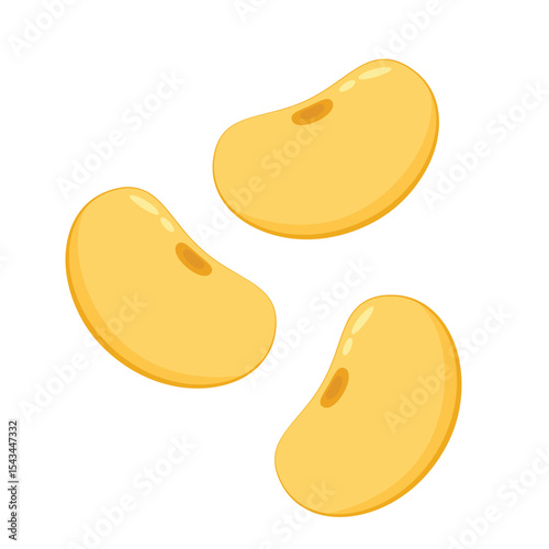 Soybean vector. Soybean on white background. free space for text.