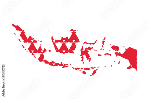 Indonesia Map Vector Silhouette Set for National Design