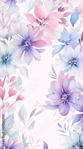 watercolor flowers pattern