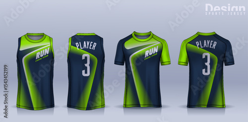 t-shirt sport design template, Soccer jersey mockup for football club, Running singlet,basketball Tank top.	