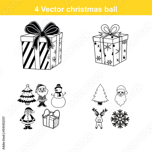 Christmas ornament flat icon,Christmas Ornament Icon on Black and White Vector Backgrounds,Christmas decorations
