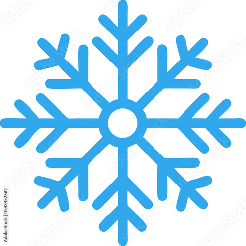 snowflake vector icon on white or transparent background