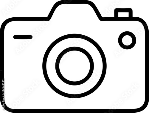 photo camera vector outline icon on white or transparent background