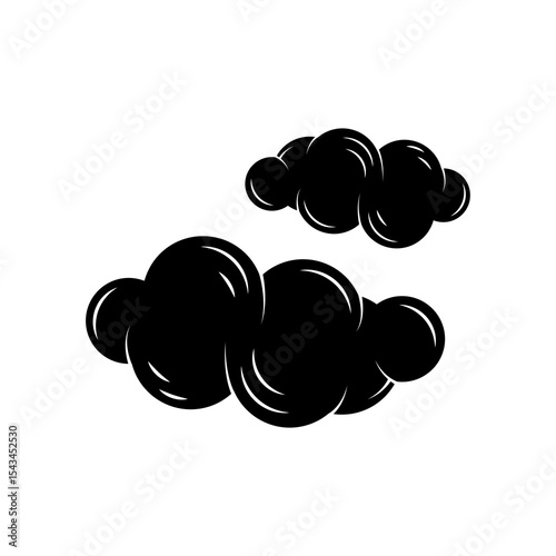 clouds icon over white background. flat style, vector illustration.