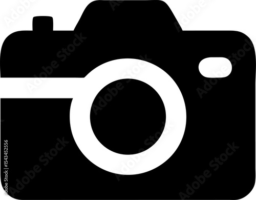 photo camera vector silhouette icon on white or transparent background