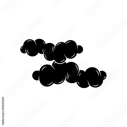 clouds icon over white background. flat style, vector illustration.