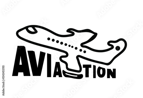 Modern Aviation With Flight Plane Vector Design
