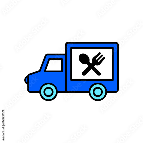 Icon a food delivery, isolated against a clean background.